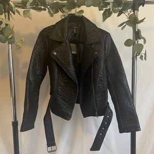 Black Leather Jacket Size M